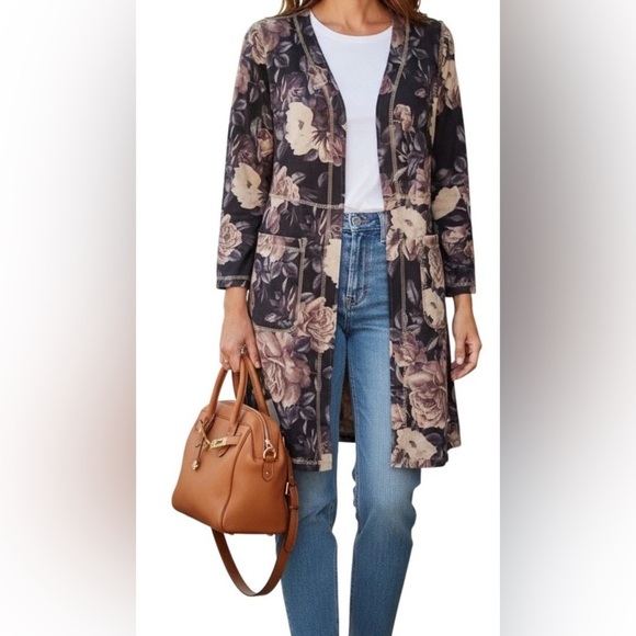 Anthropologie Jackets & Blazers - The Anthropologie Solitaire floral lagenlook cardigan coat